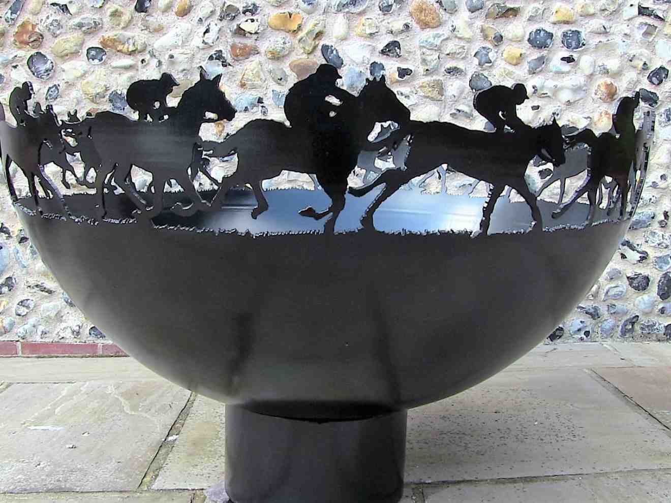 Galloping Horses fire bowl